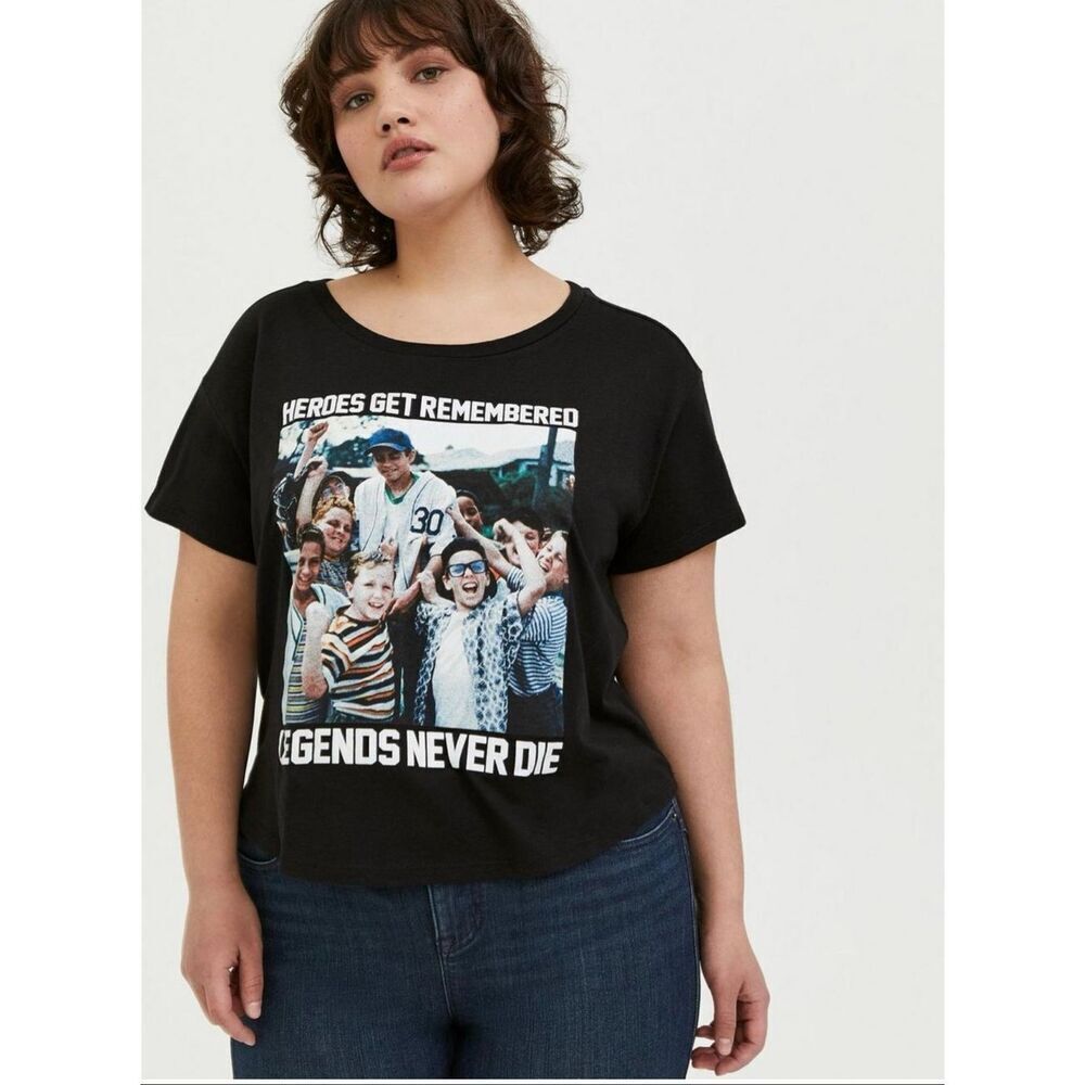 Torrid x the sandlot hero’s never die plus size 5xl  Off the shoulder Tee shirt